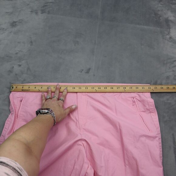 Pro Spirit Pants Womens 2XL Pink Plain High Waist Flat Front Ankle Zip - Picture 3 of 16